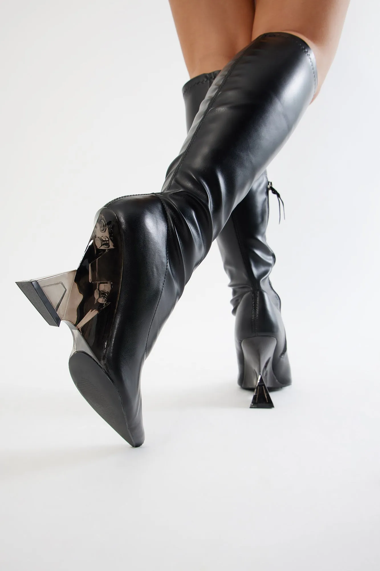 Auburn Knee High Boots - Black