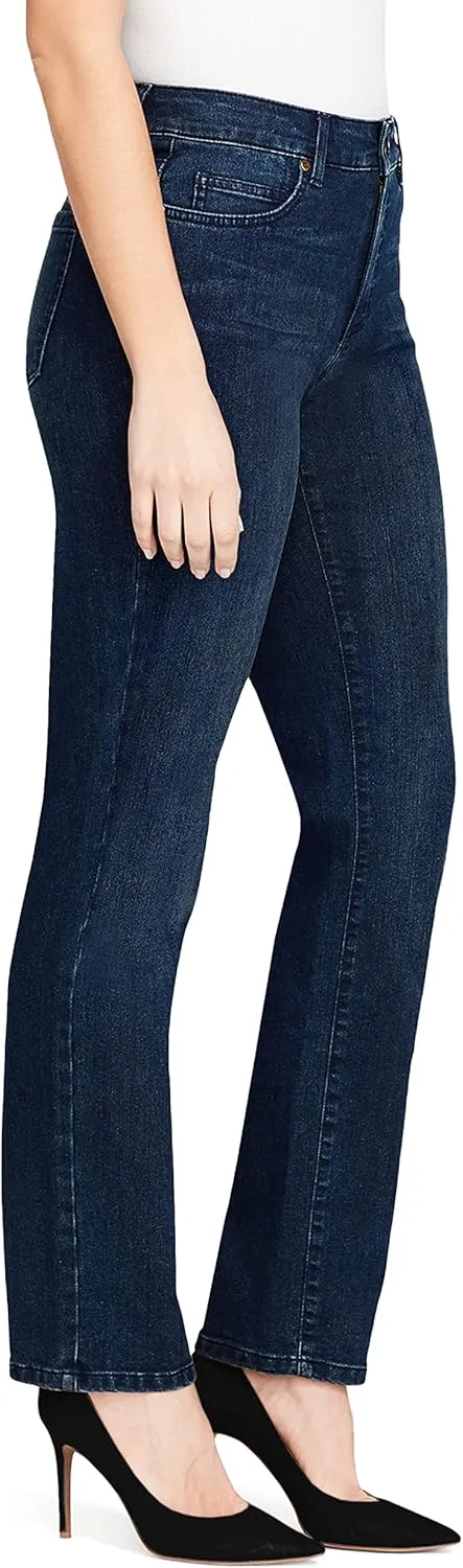 Bandolino Women's Mandie Signature Fit High Rise Straight Leg Jean