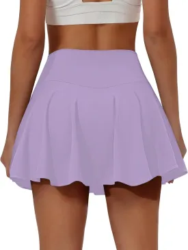 Buauty Women's Tennis Skirt Pleated Golf Skirts with Pockets Shorts Athletic Skort for Pickleball Sports Outfits