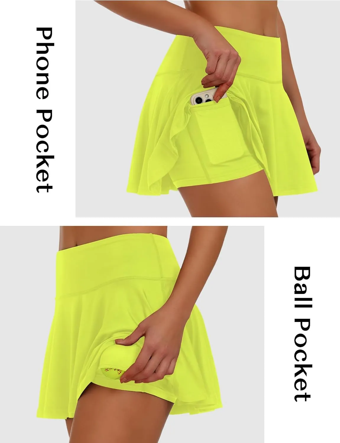 Buauty Women's Tennis Skirt Pleated Golf Skirts with Pockets Shorts Athletic Skort for Pickleball Sports Outfits