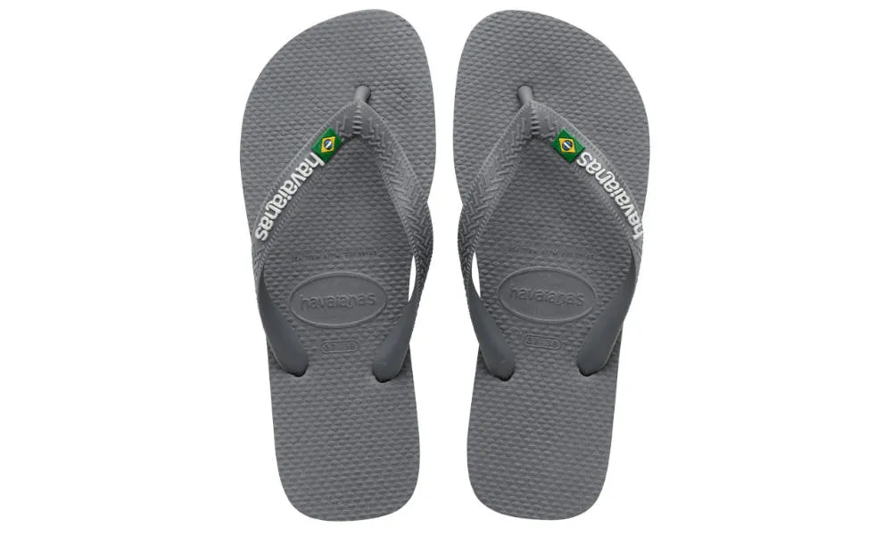 Havaianas Mens Brazil Logo Steel Grey Steel