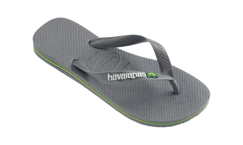 Havaianas Mens Brazil Logo Steel Grey Steel