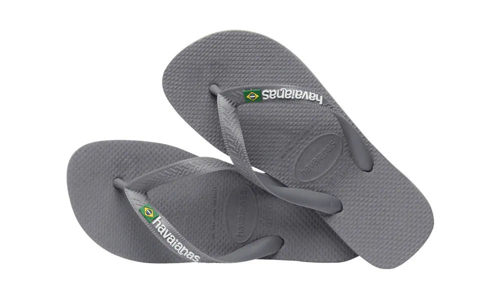 Havaianas Mens Brazil Logo Steel Grey Steel