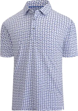 Hodaweisolp Golf Shirts for Men Dry Fit Print Moisture Wicking Performance Short Sleeve Polo Shirt