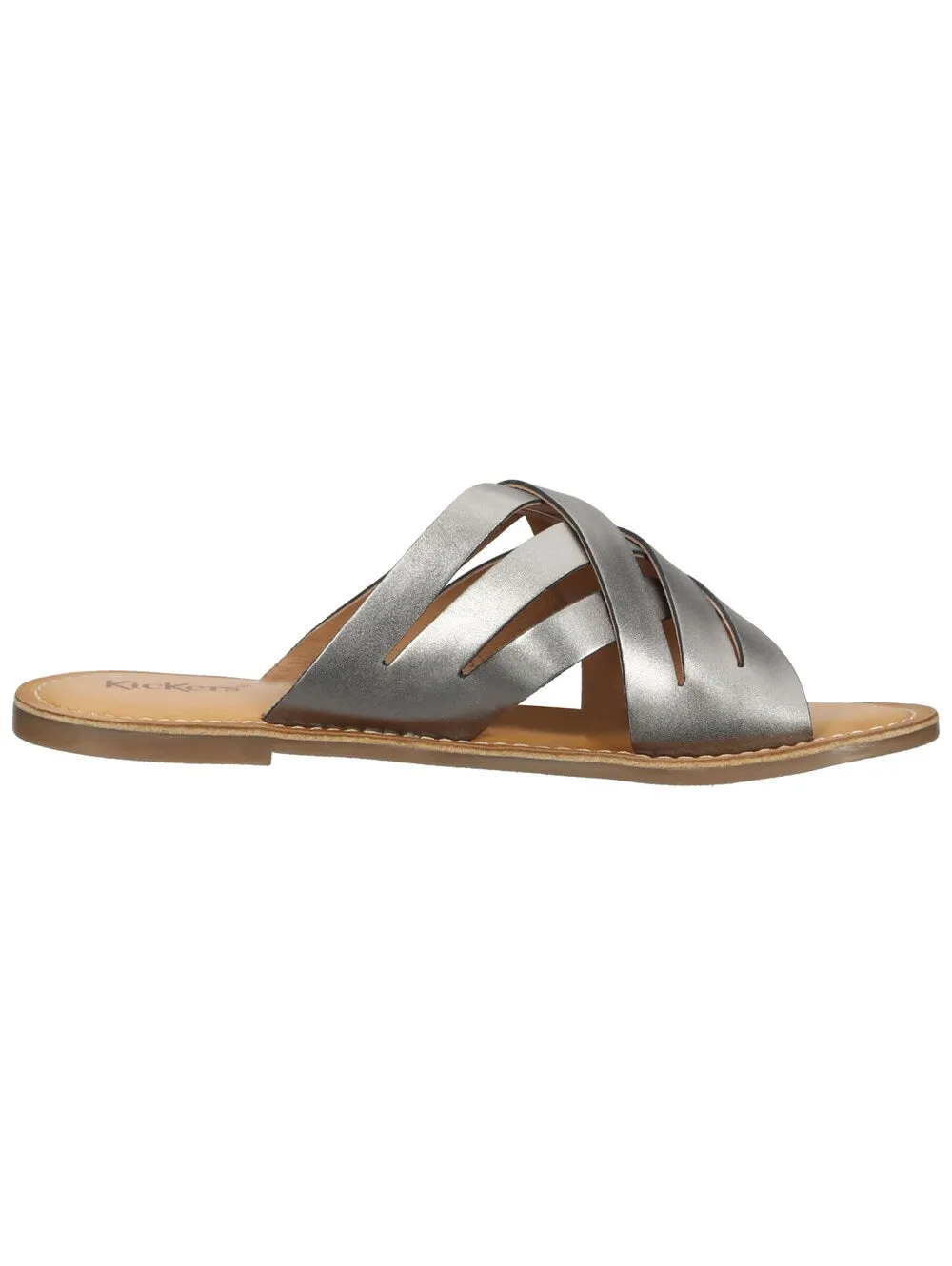Kickers mules, silver gray