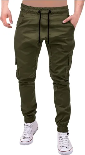 Ymosrh Cargo Work Pants for Men Solid Color Ripped Holes Frayed Gradient Washed Trousers Mens Exercise Pants XXL
