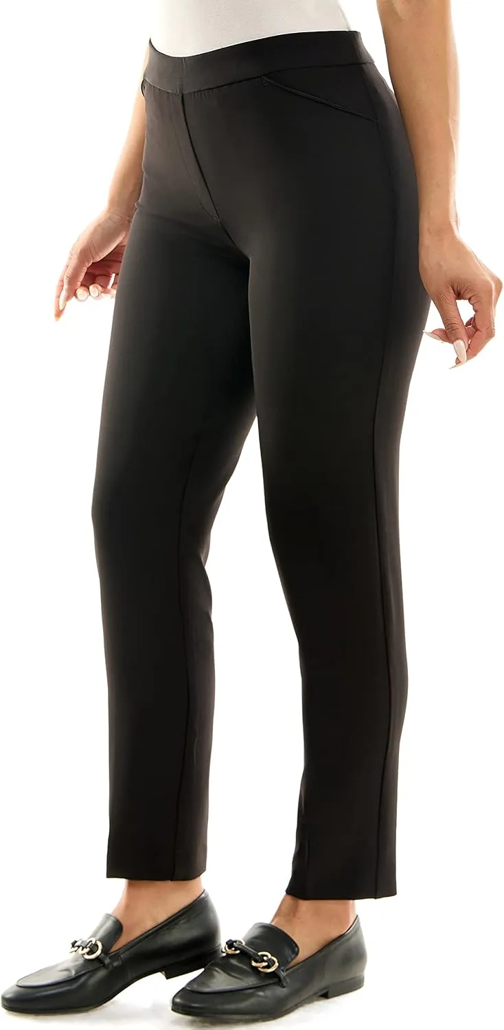 Zac & Rachel Women's Pull-on Ankle Pants with Band